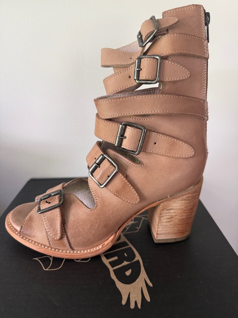 Freebird by Steven Tan Multi-Strap Buckle Gladiator Heels - Picture 6 of 8